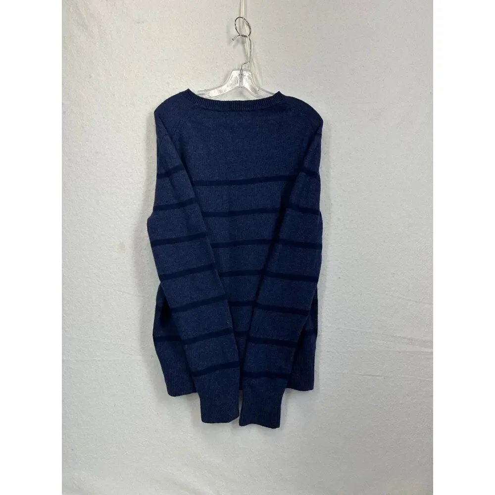 Banana Republic Fine Italian Wool Striped Sweater Size L